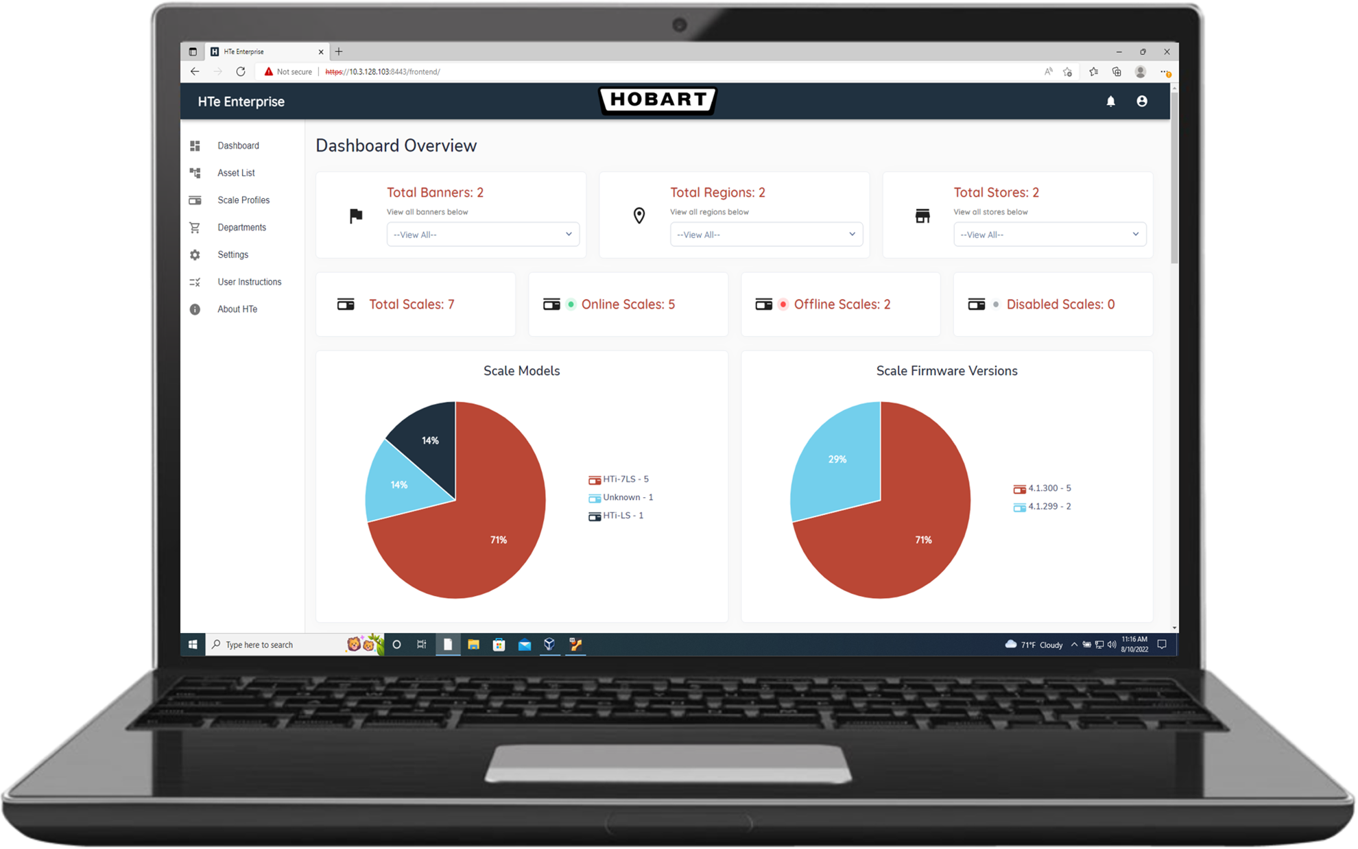 HOBART HTe Scale Management Software