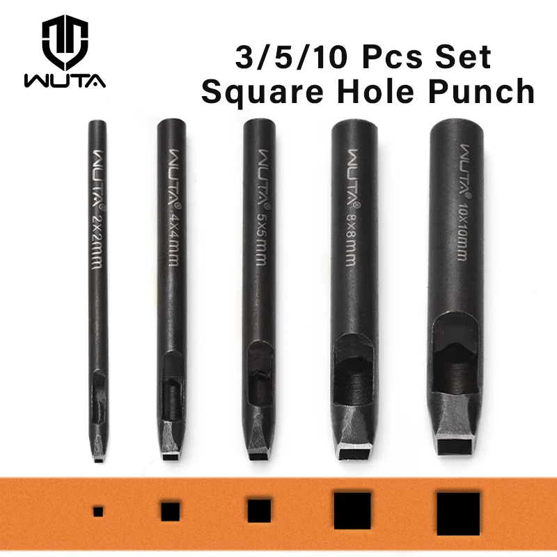 Square Leather Hole Punch Set Oblong Punching Tool | WUTA