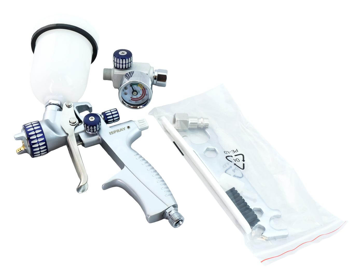 Краскопульт ISISTEM ISPRAY ST 11 с верхним бачком 125мл, сопло D 1.0мм