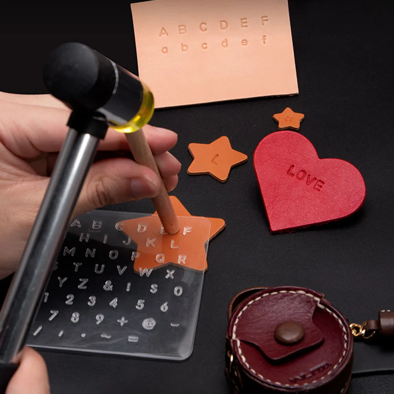 Leather Stamping Capital Lowercase Alphabet Numbers Stamp Set | WUTA