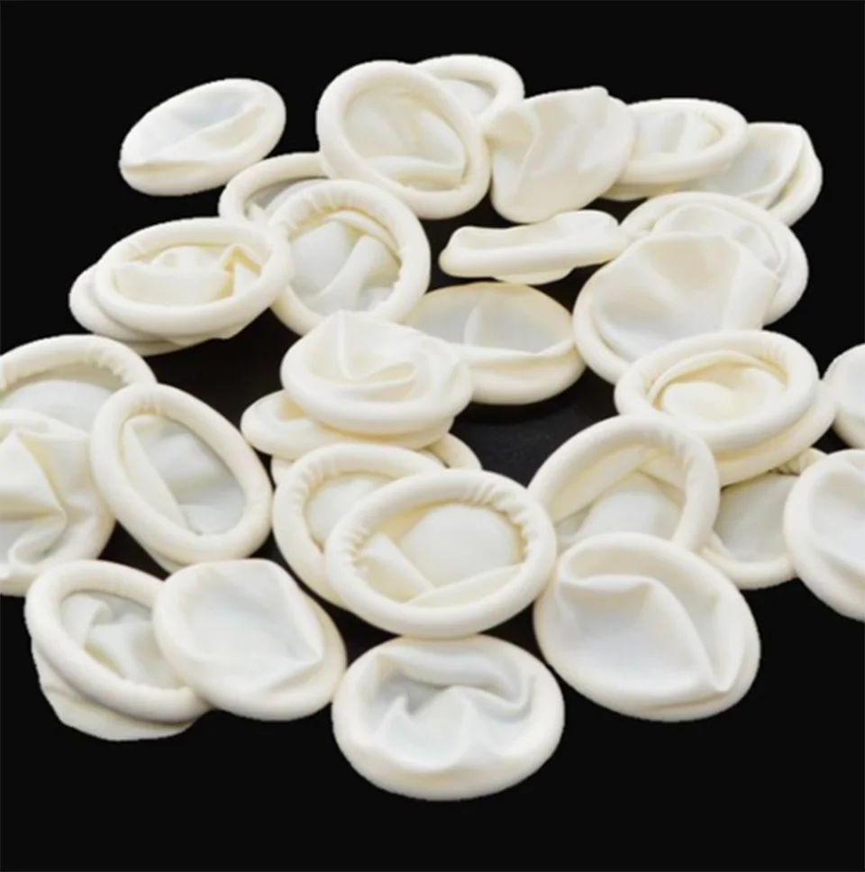100pcs Natural Latex Finger Cots Rubber Fingertip Protection for Sewing & Nails|WUTA