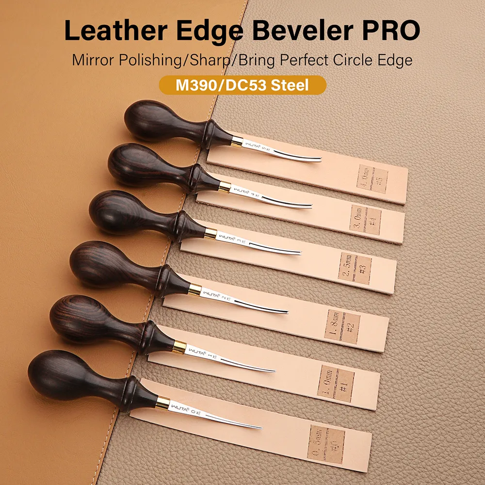 Leather Edge Beveler PRO M390/DC53 Die Steel available 6 Sizes | WUTA