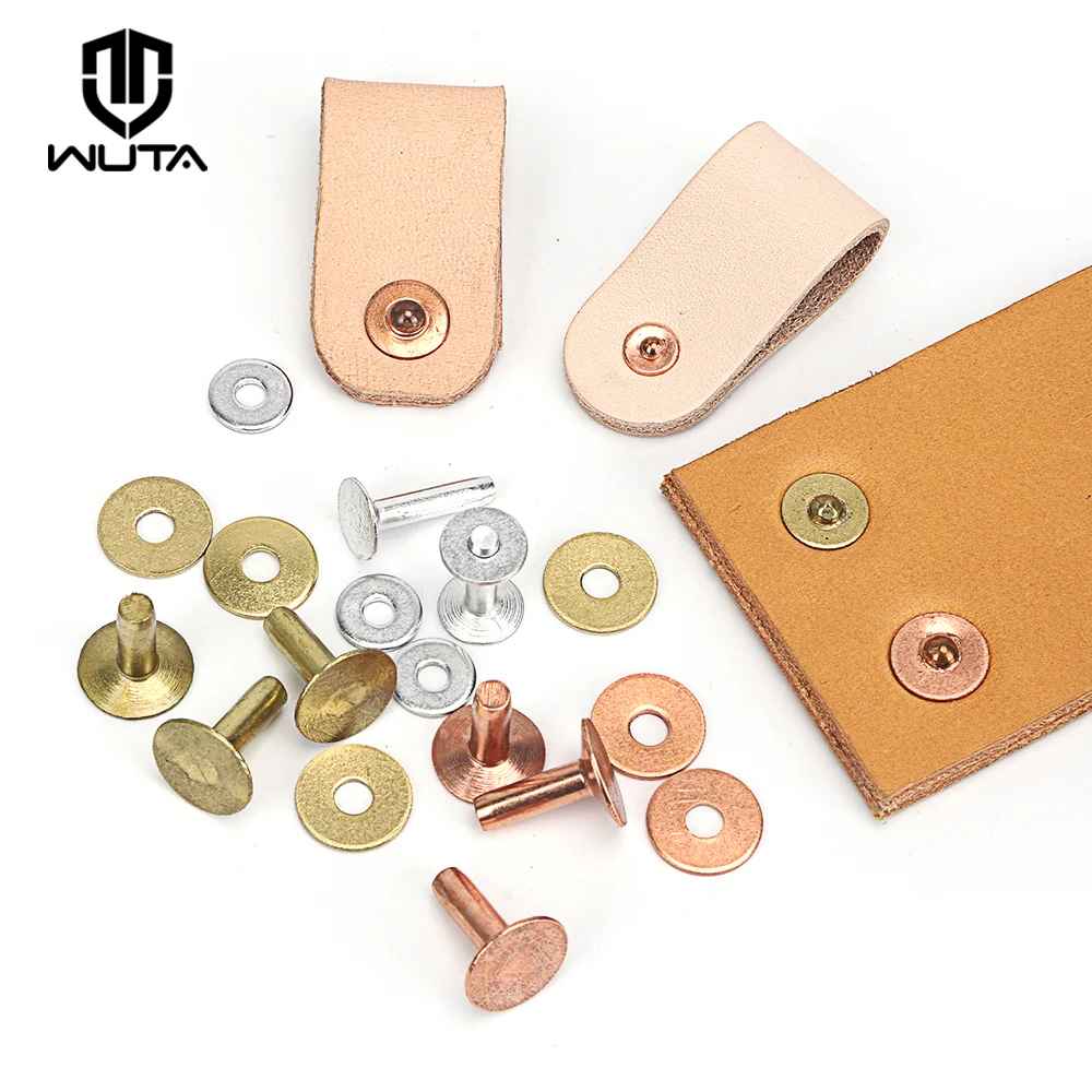 50/100 Set Solid Brass Rivets&Burrs Studs Permanent Tack Fasteners |WUTA