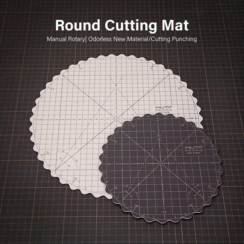 WUTA Round Rotating Cutting Mat Leather Tools