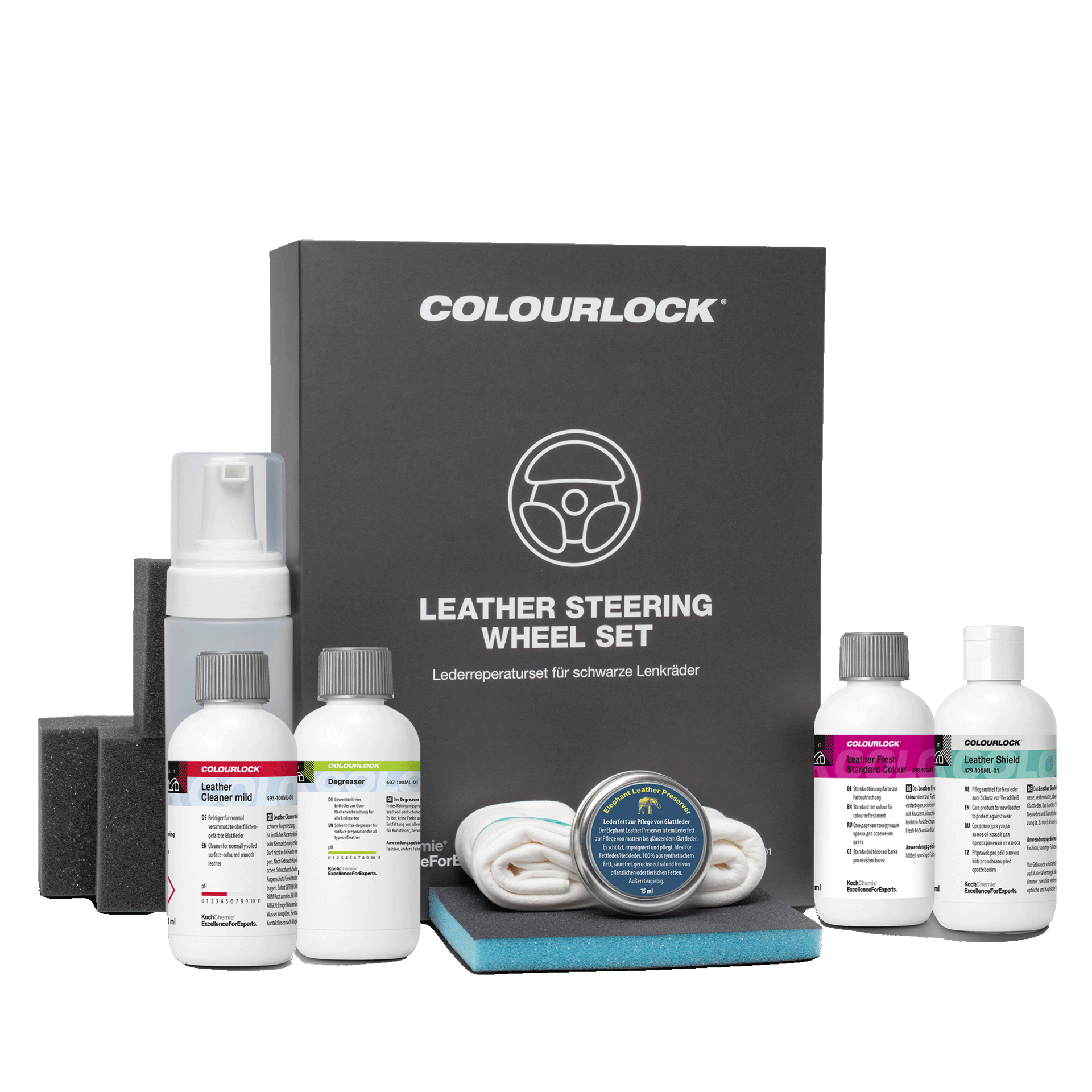 Leather Steering Wheel Set - Lenkrad Reparatur Set
