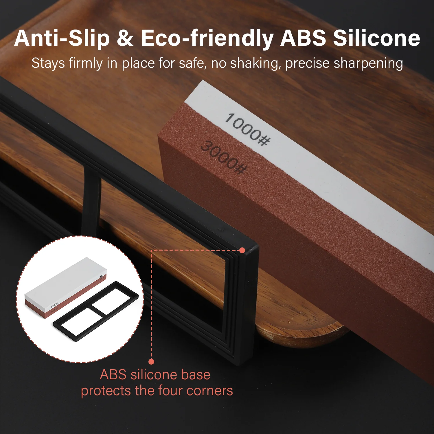 Double Sided Corundum Whetstone Knife Sharpener 1000/3000 Grit | WUTA