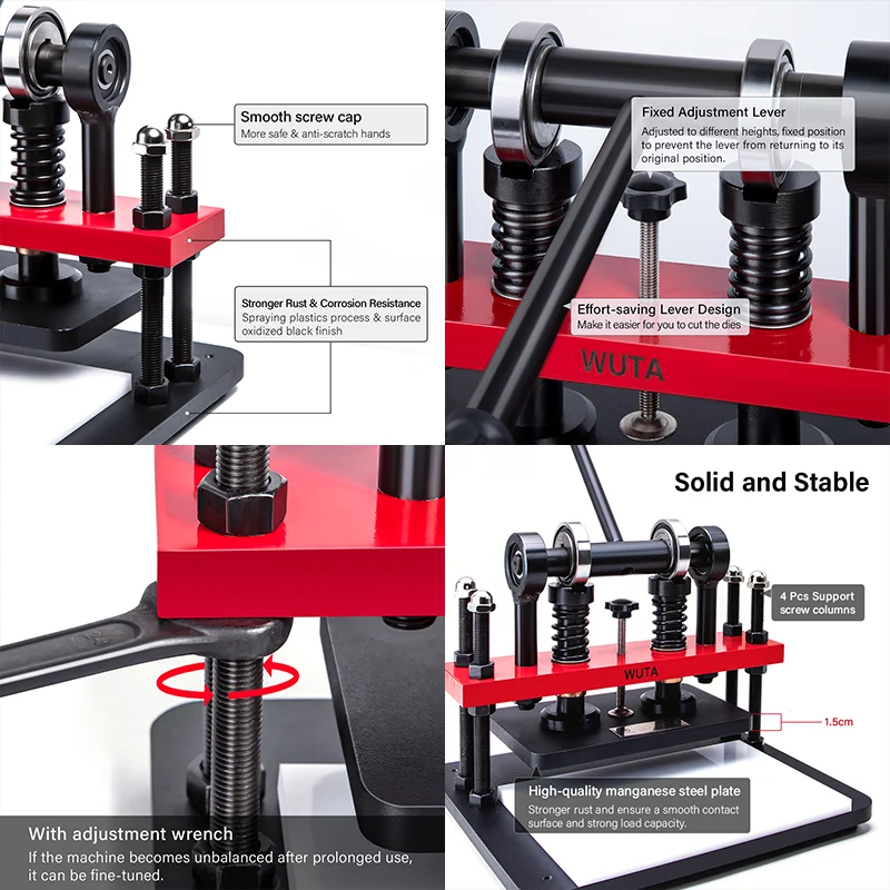 Professional Manual Leather Cutting Machine (Size L) | WUTA