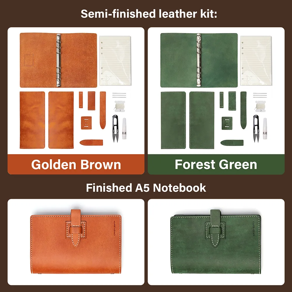 WT831 DIY Binder Journal Notebook Leather Pattern