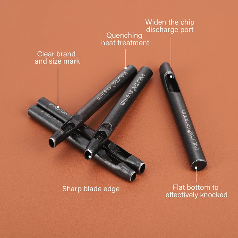 Oval Hole Punch Leather Punching Craft Sharp Strike Drill Tools | WUTA