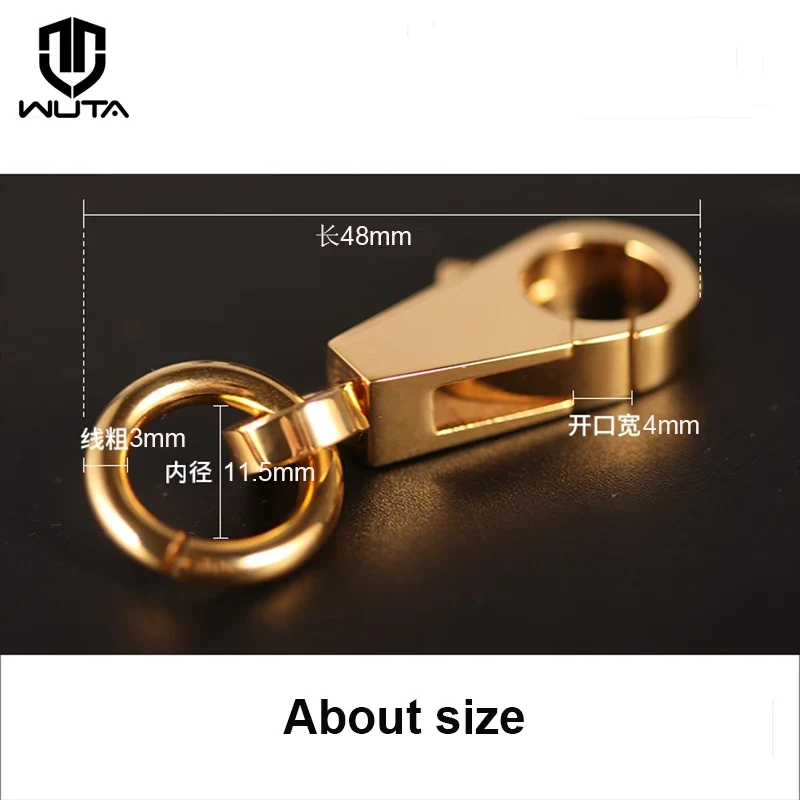WUTA Stainless Steel Swivel Snap Hook Lobster Clasps Trigger Key Chain Vacuum Plating Gold/Silvery