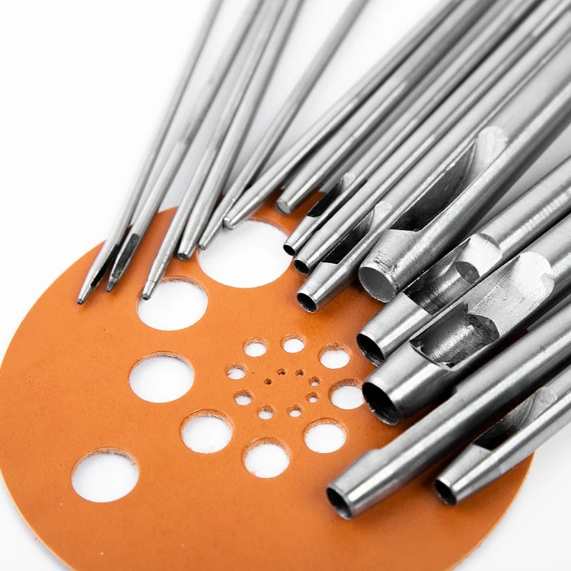 Basic Punch Set Round Hole Punch Tool Steel Leather Craft | WUTA