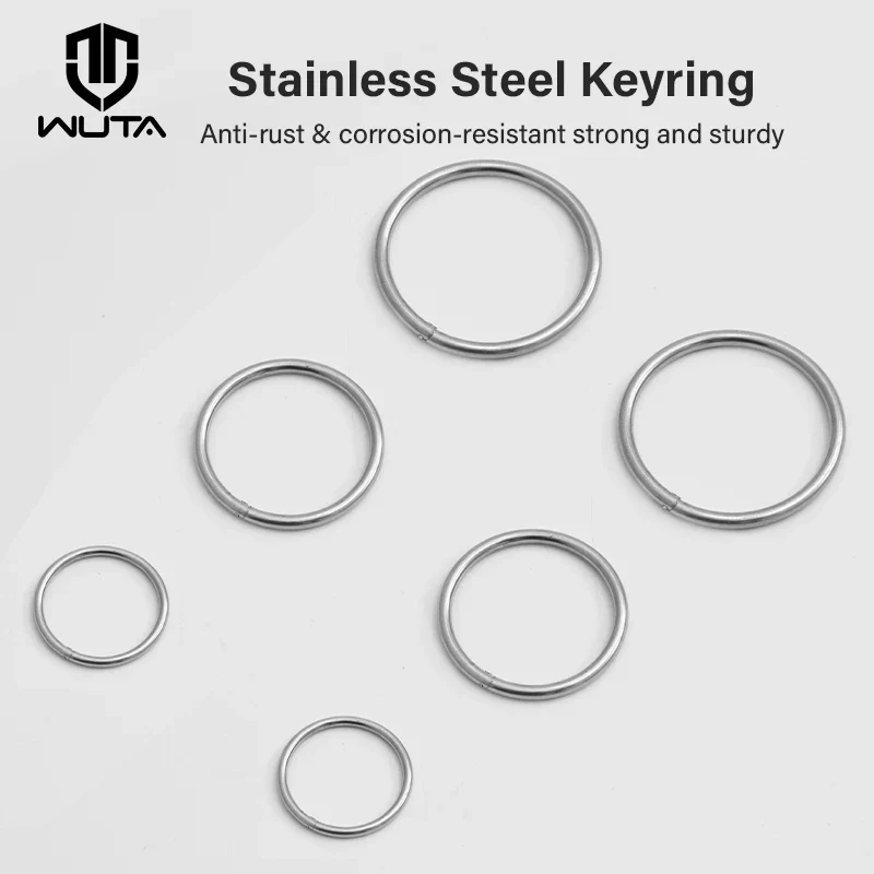 Stainless Steel Key Holder Rings Hook Hardware Split Ring Round Key Holder | WUTA