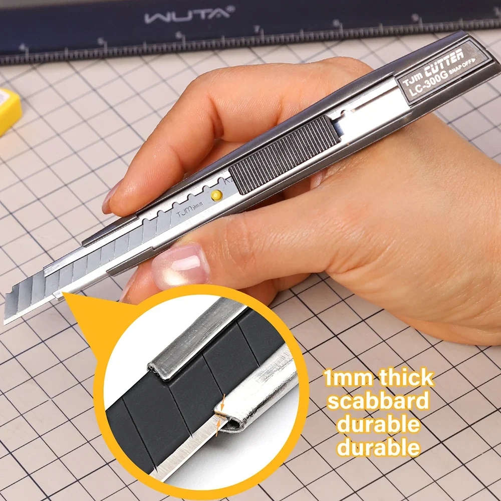 Retractable Blade Utility Knife Leather Cutter Paper Pen Engraving Knives | WUTA