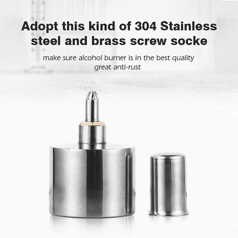 200ml Stainless Steel Brass Alcohol Burner Lamp | WUTA