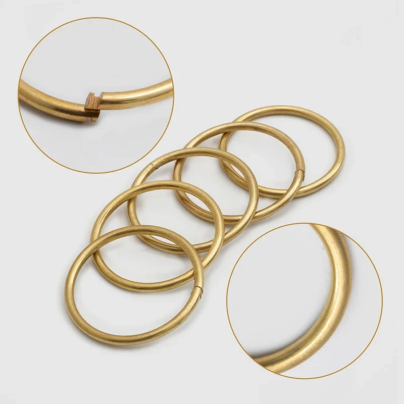 Solid Brass Key Holder Rings Hook Hardware Split Ring Round Key Holder | WUTA
