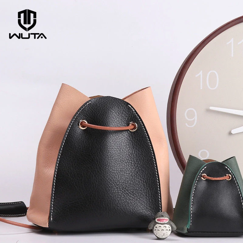 WUTA Round Genuine Leather Strip Cord Round String 3-5-30-50 Meters