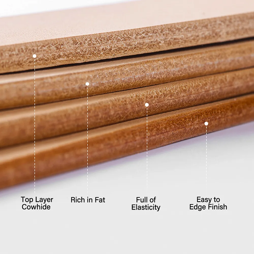 Full-Grain Natural Belly Leather Undyed Veg-Tan Cowskin Leather | WUTA