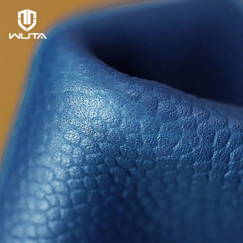 WUTA 2 Square Feet French Imported Classic Blue Caviar Pattern First Layer Cowhide Leather