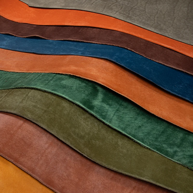 1/3 Sq.ft Vintage Frosted Vegetable tanned Cowhide Leather First Layer Genuine Leather | WUTA