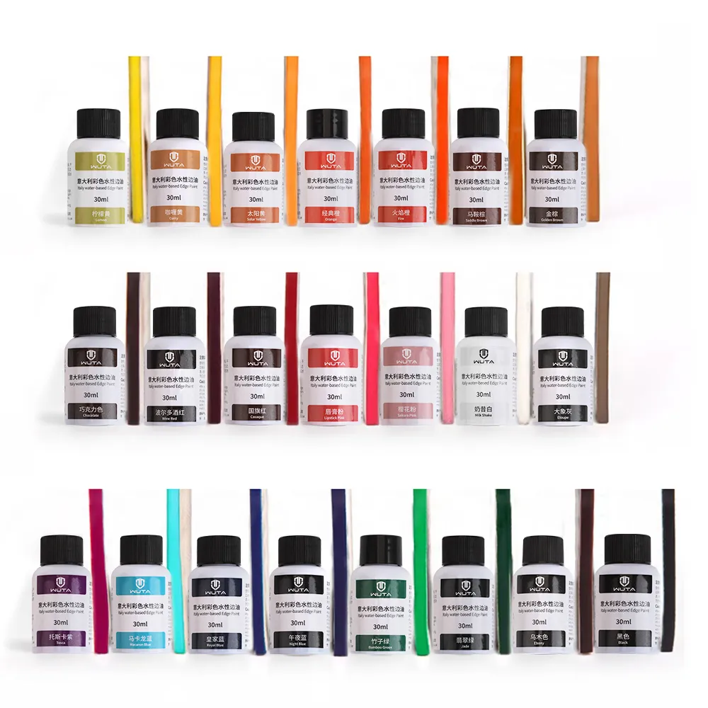 WUTA 30ml Professional Leather Edge Paint Oil Dye Edge Dressing Color Coats Leather Finish Supplies DIY Craft Leather Shoe Edges