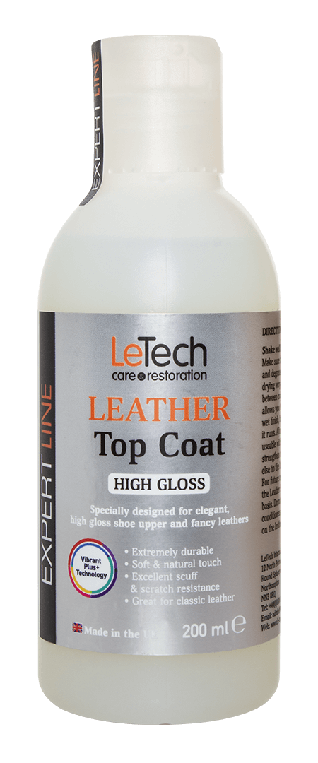 Супер-глянцевый защитный лак для кожи Leather Top Coat High Gloss