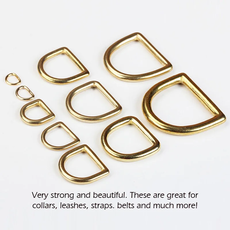 2-10 PCS Solid Brass Cast Rigging D-Ring Harness Hardware Leather Accessories|WUTA