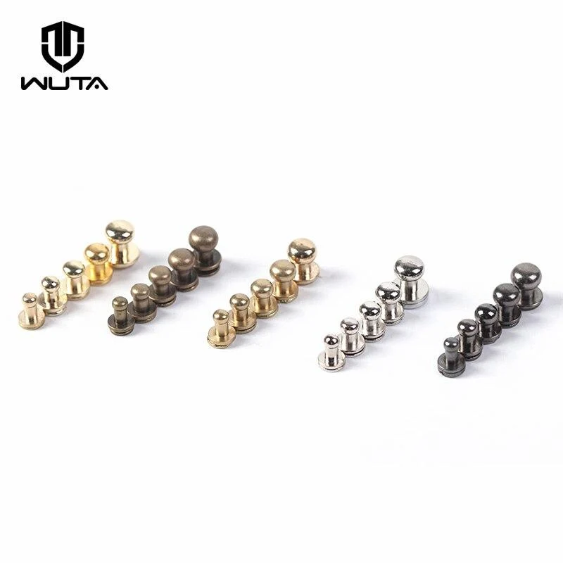 20pcs Solid Brass Chicago Screws Round Head Button | WUTA