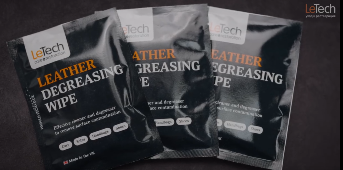 Обезжиривающая салфетка для кожи Leather Degreasing Wipe