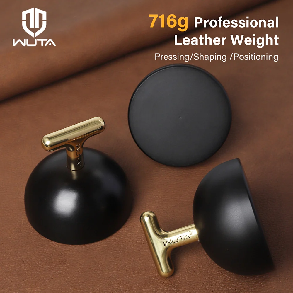 WUTA Leather Weight Paperweight 716g Titanium-Coated Stainless Steel Leathercraft Tool
