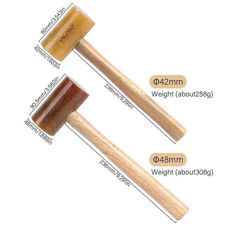 Rawhide-head Mallet Leather Craft Hammer | WUTA