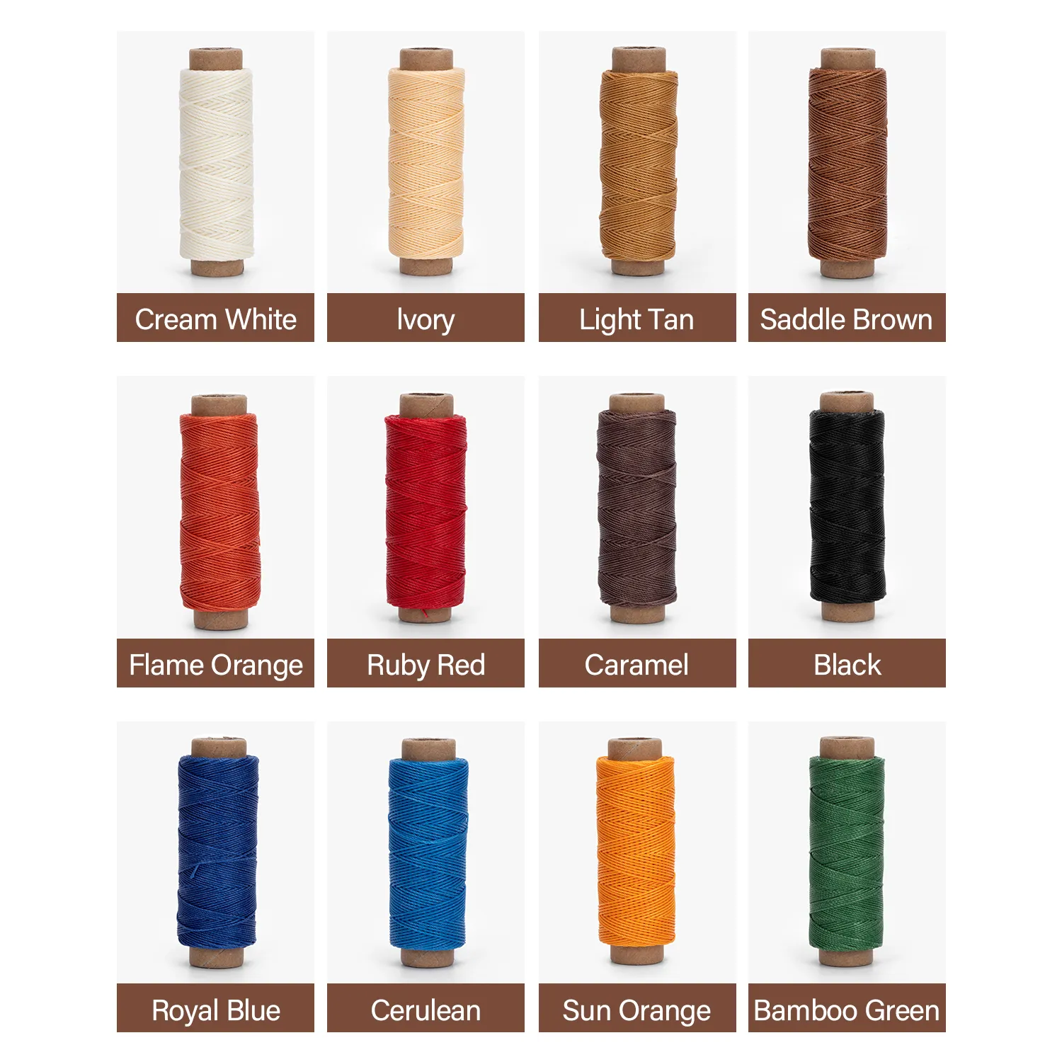 0.35mm/0.45mm/0.55mm/0.65mm Polyester Hand Sewing Round Waxed Thread | WUTA