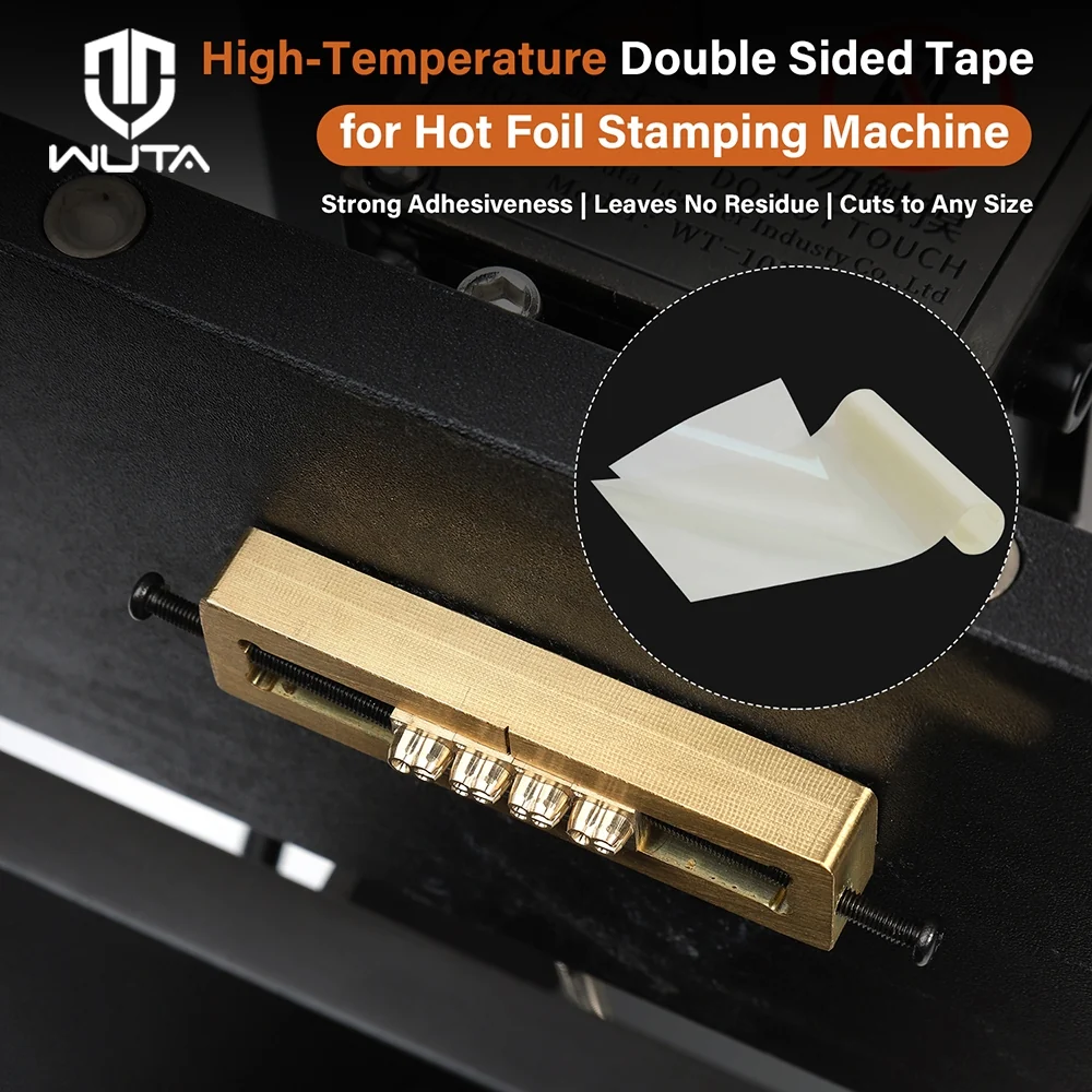 WUTA Resistant High Temperature Double Sided Tape for Hot Foil Stamping Machine Strong Adhesiveness Ultra-thin Transparent Dual-side Tapes