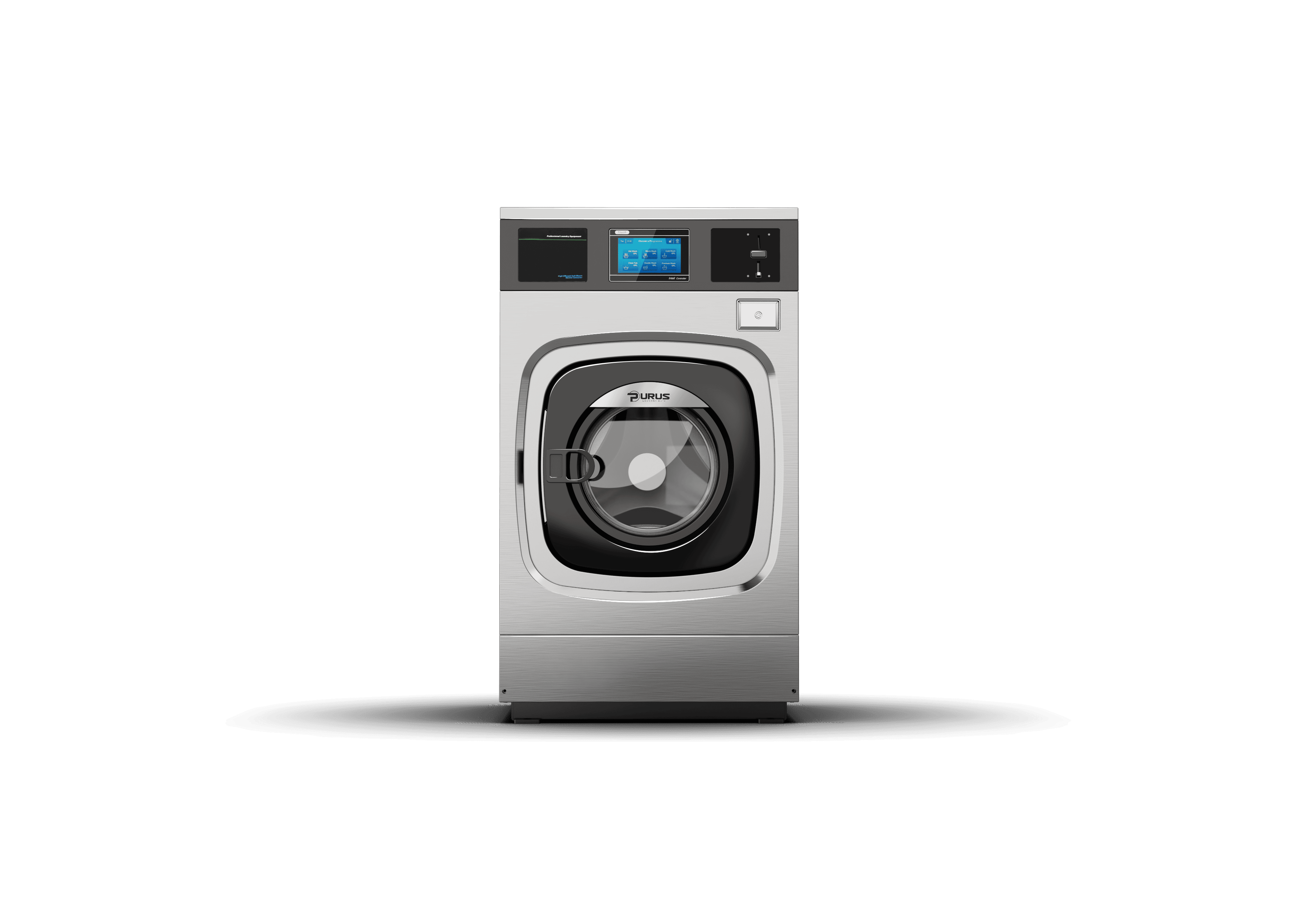 Industrial hard-mount washer extractor stainless steel drum