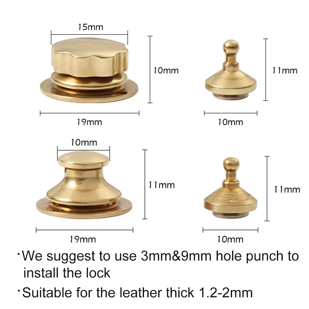 Original Design Brass Bag Lock Spring Buckle Metal Insert Lock | WUTA