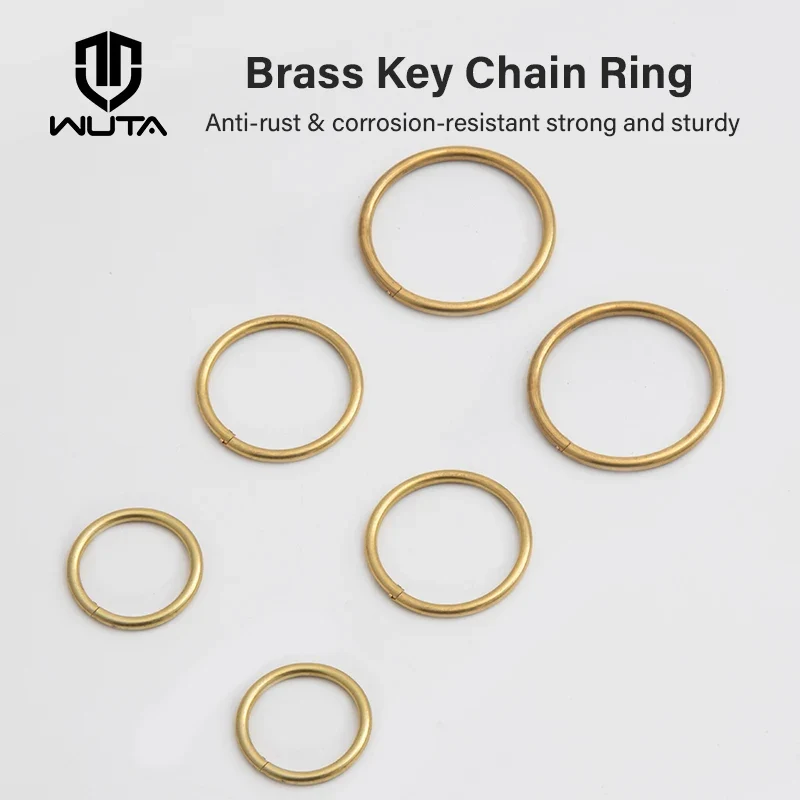 Solid Brass Key Holder Rings Hook Hardware Split Ring Round Key Holder | WUTA