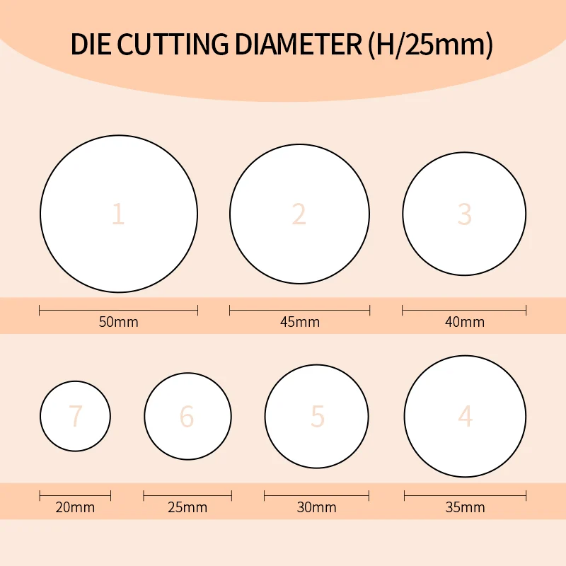 7Pcs Sharp Die Circle Stencil Leather Cutting Mold | WUTA