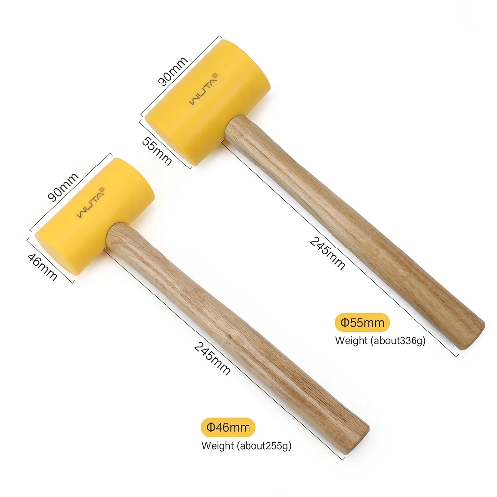 Yellow Poly Mallet Leather Craft Hammer Carving Tool 46mm 55mm|WUTA