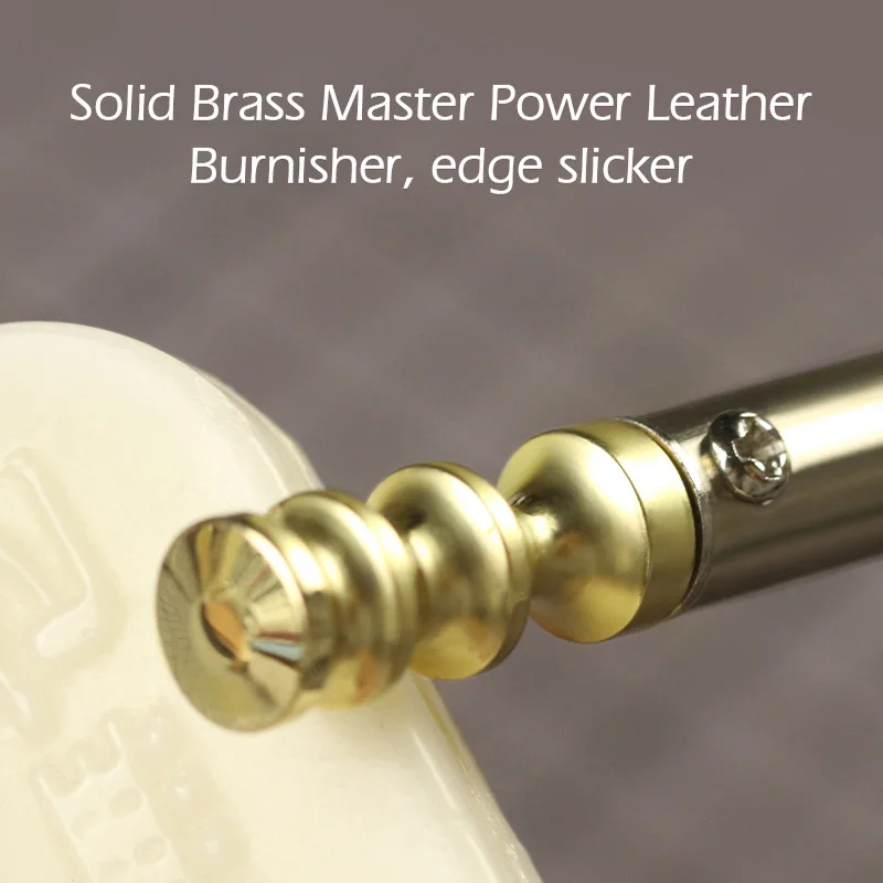 Solid Brass Soldering Iron Marking Creaser Tips Power Edge Slicker Leather Burnisher Tool Round/Sharp | WUTA