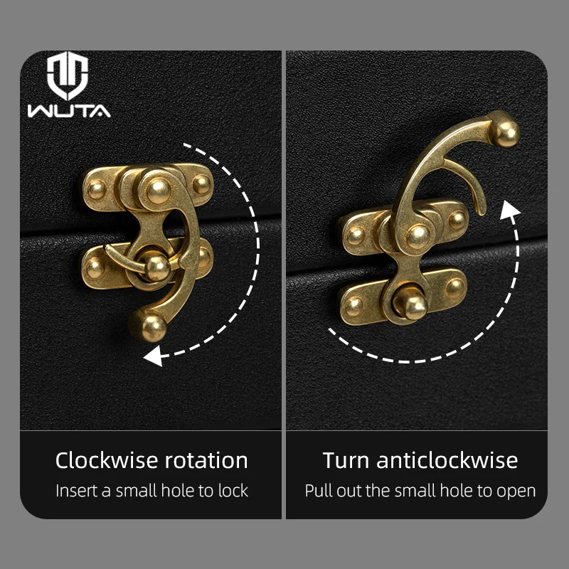 Brass Bag Lock Horn Hook Buckle Case Metal Insert Lock | WUTA