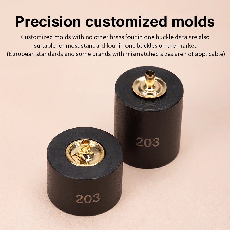 Snap Fastener Buttons Setter Tool Kit Smooth Press Button Manual Installation Mold Black Antirust 10/12.5/15mm | WUTA