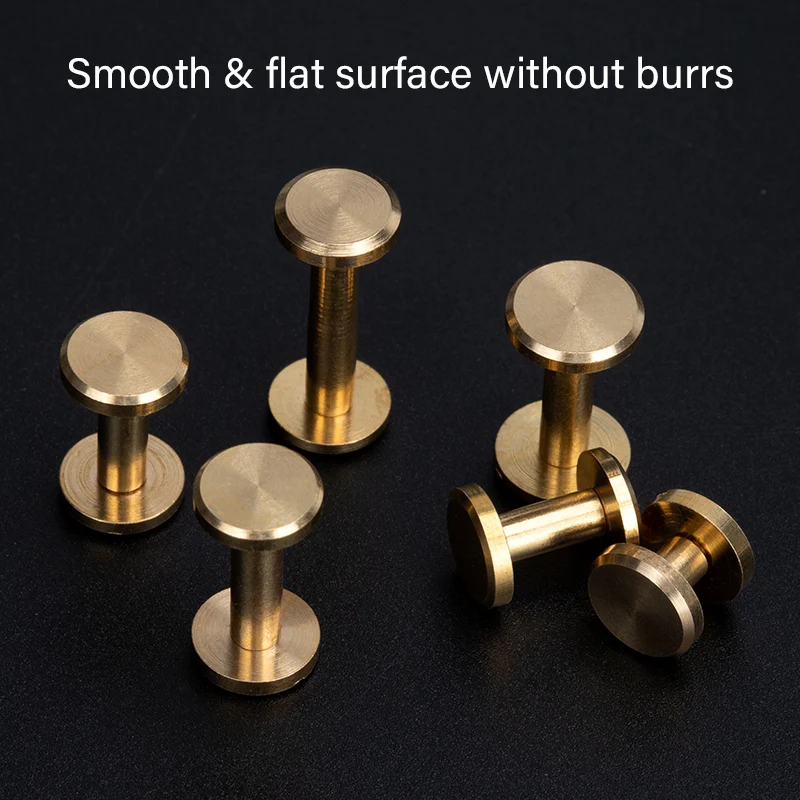 Brass Arc Belt Screw Stud Double Curved Head Chicago Nail Rivet | WUTA