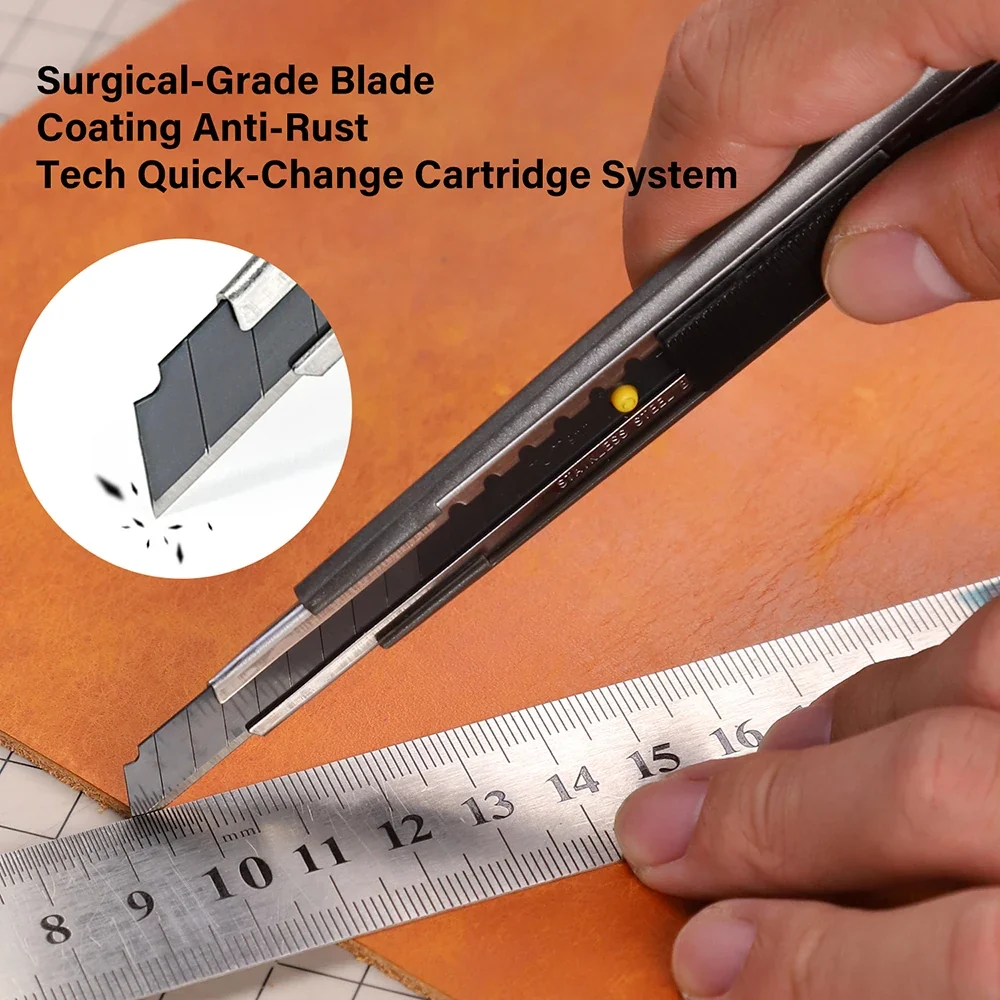 Retractable Blade Utility Knife Leather Cutter Paper Pen Engraving Knives | WUTA