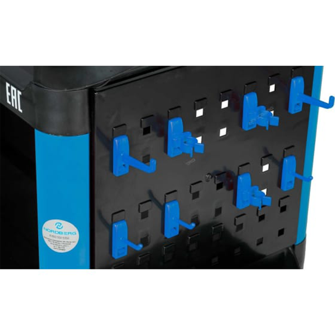 Тележка инструментальная с пластиковыми полками, синяя Tool Trolley
