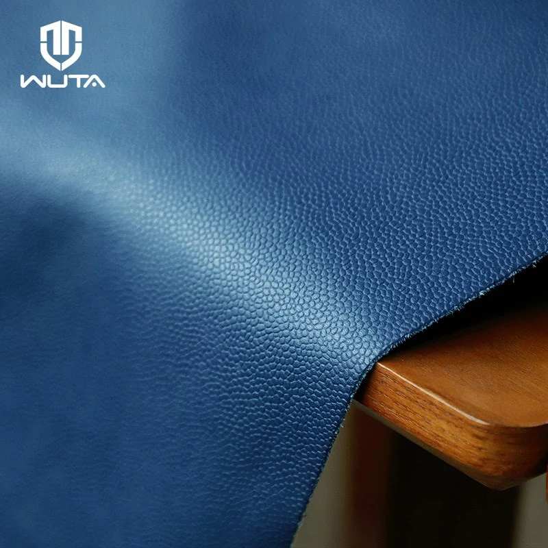 WUTA 2 Square Feet French Imported Classic Blue Caviar Pattern First Layer Cowhide Leather