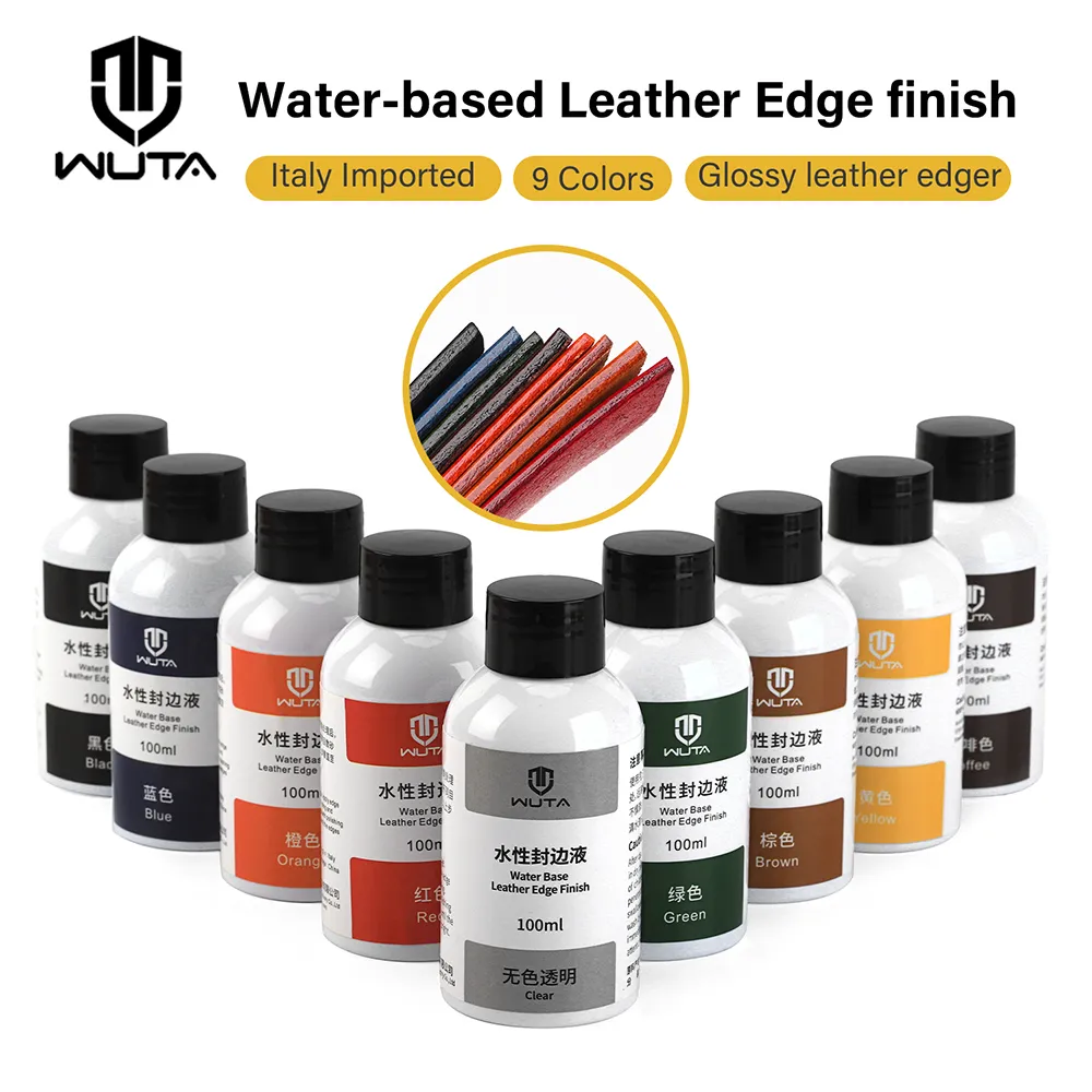 WUTA Leather Edge Paint 30/100ml – Water Based Edge Dye & Finish for Leather & Repair