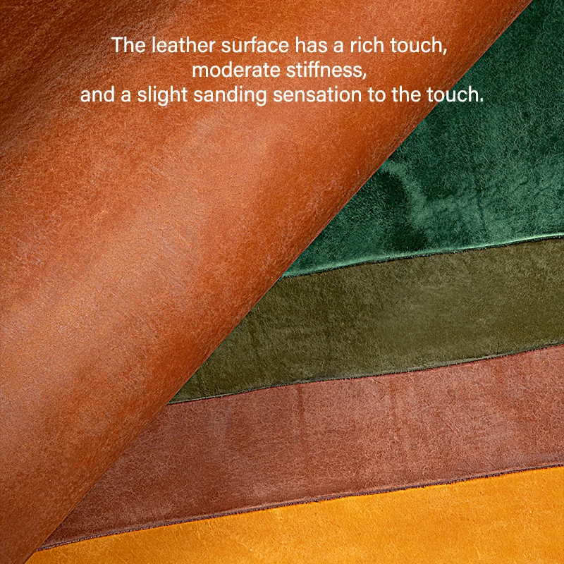 1/3 Sq.ft Vintage Frosted Vegetable tanned Cowhide Leather First Layer Genuine Leather | WUTA