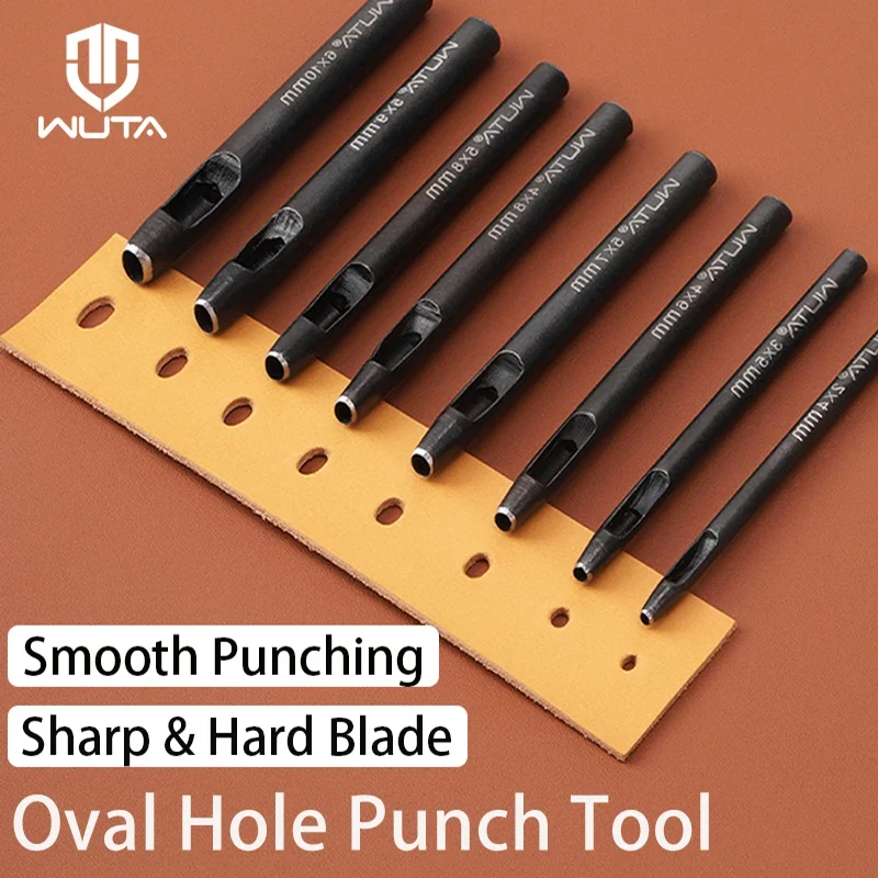 Oval Hole Punch Leather Punching Craft Sharp Strike Drill Tools | WUTA