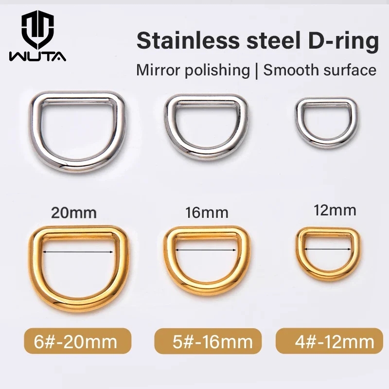 Stainless Steel No Interface Brass D Ring Buckle Dog Collar Ring| WUTA