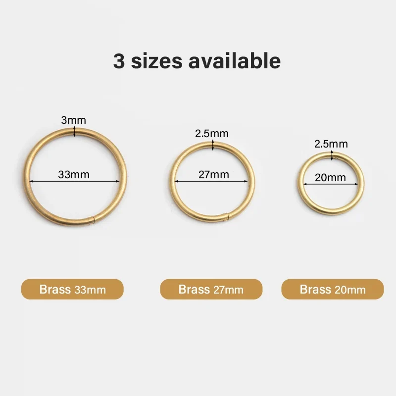 Solid Brass Key Holder Rings Hook Hardware Split Ring Round Key Holder | WUTA