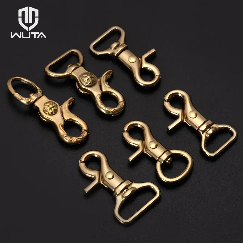 Brass Leather Snap Hook Lobster Clasps Swivel Clips|WUTA